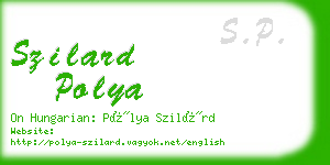 szilard polya business card